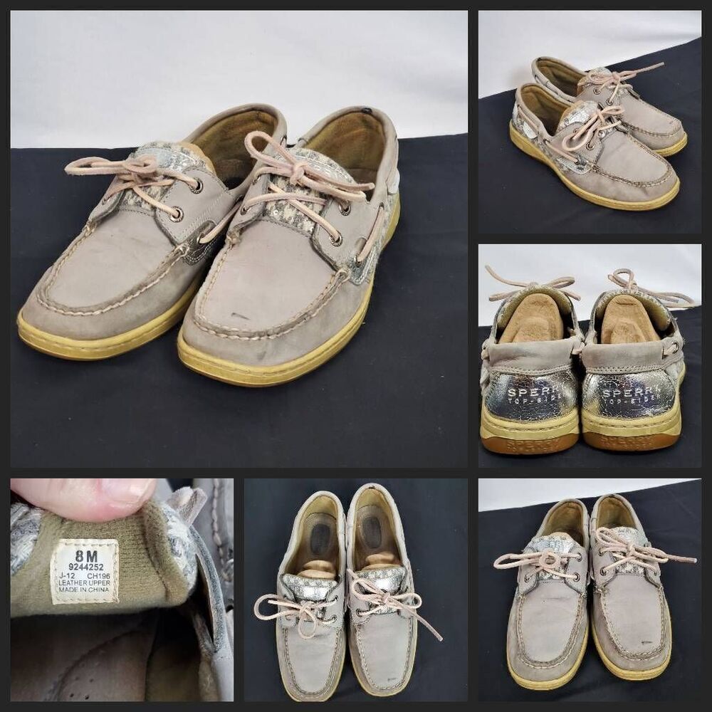 Sperry Top Sider  Loafers 9244252 Size 8, Boho Retro Casual Dress Leather ECU